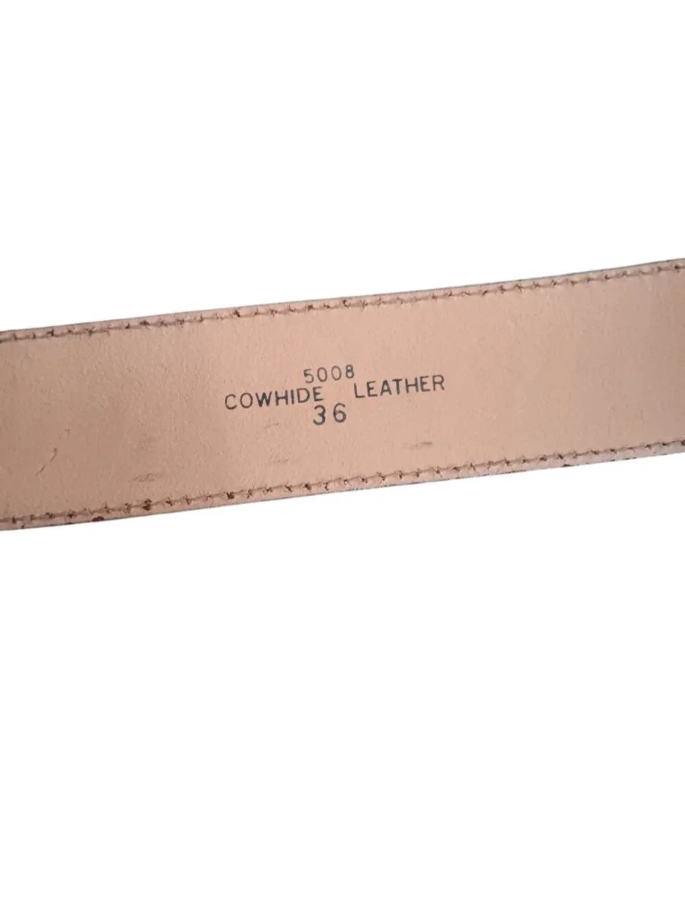 Vintage 36 36W Black Basketweave Leather Belt Workwear Cowboy Cowhide USA